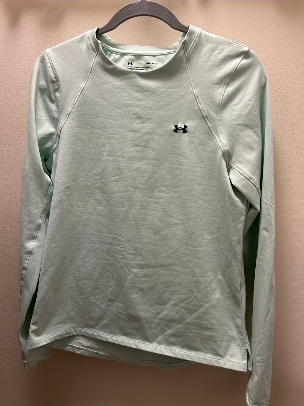 Under Armour Mint Green Long Sleeve Performance Top